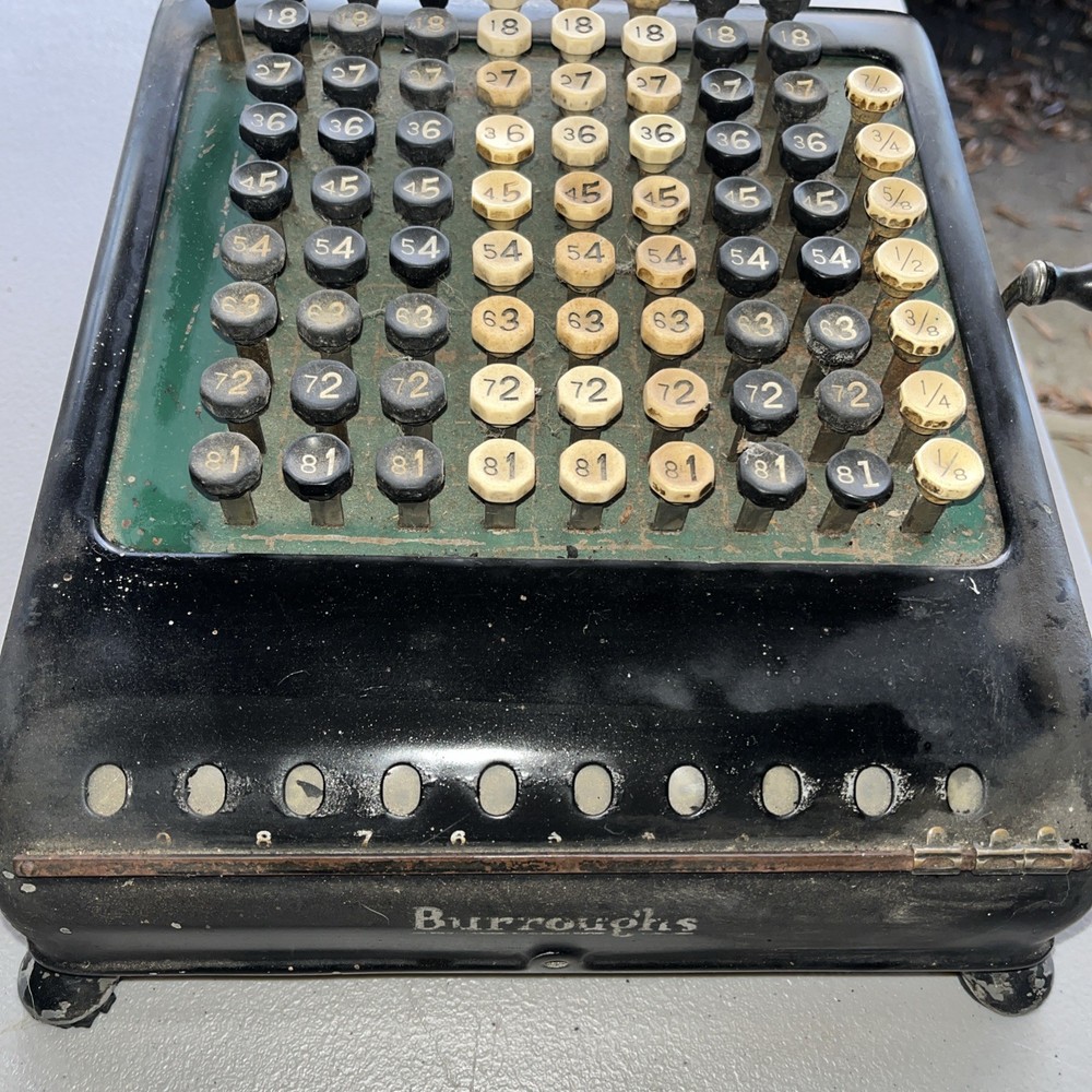 VINTAGE ANTIQUE BURROUGHS ADDING MACHINE CALCULATOR