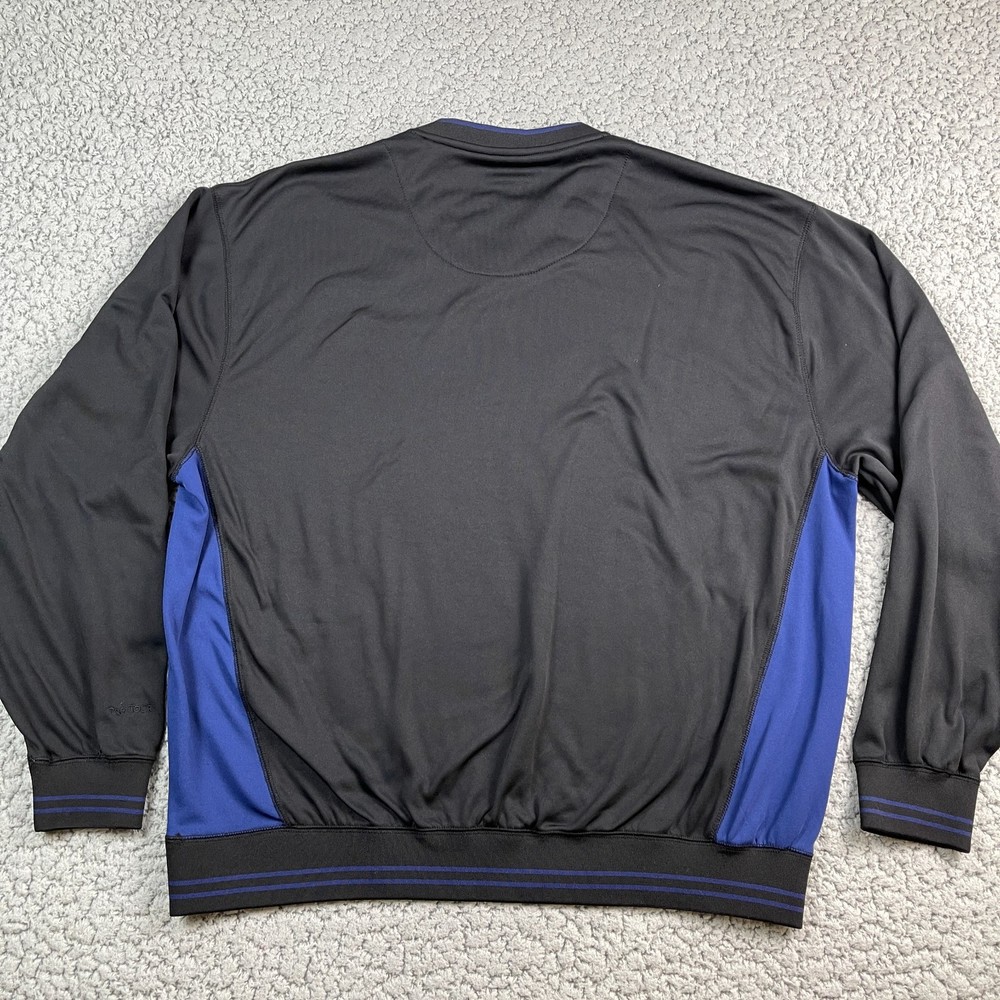 Pro Tour Black V-Neck Pullover Sweater Golf Jacket XL Performance