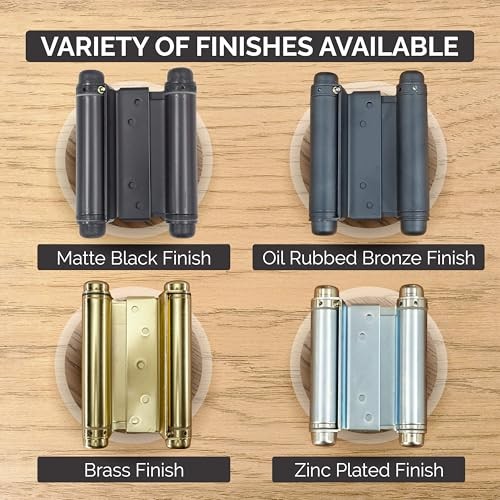 Adjustable Double Action Spring Hinge, Saloon, Swinging or Cafe 6 Inch Brass
