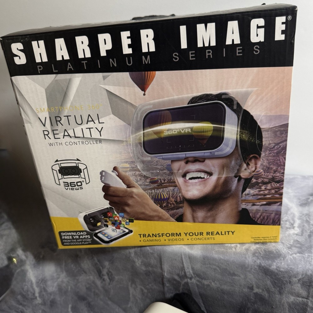 Sharper Image Virtual Reality VR Headset With Controller Platinum Series