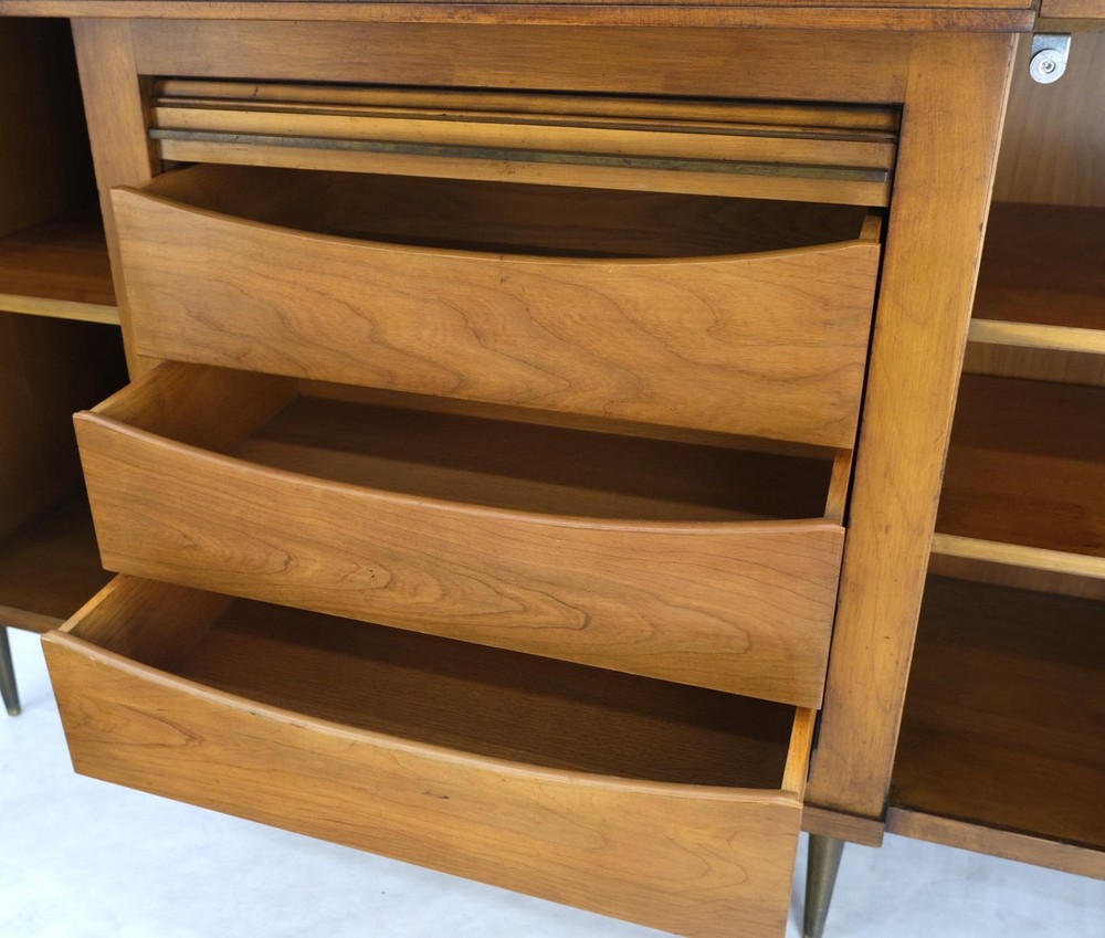 Widdicomb Tambour Doors Compartment Console Server Credenza Cabinet Sideboard