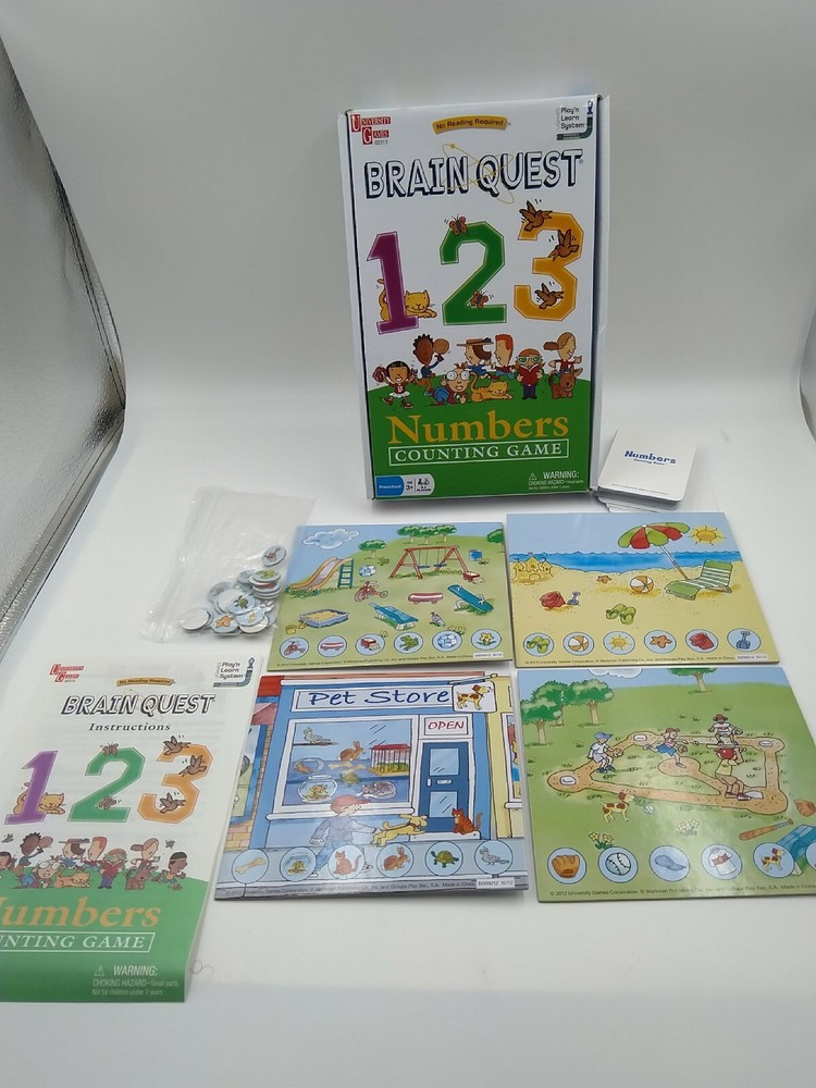 Brain Quest Pre-school Counting With Numbers Game homeschool complete.