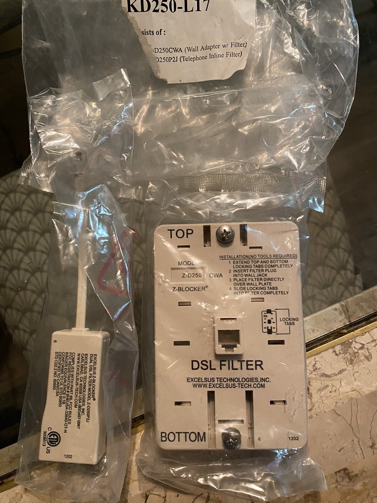 excelsus dsl filter wall plate with noise filter