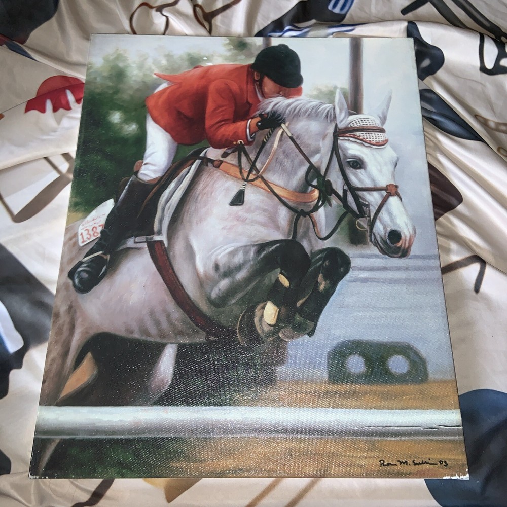 John Whitaker & Milton Equestrian PRINT frameless Ron  Sullivan 2003  16x20