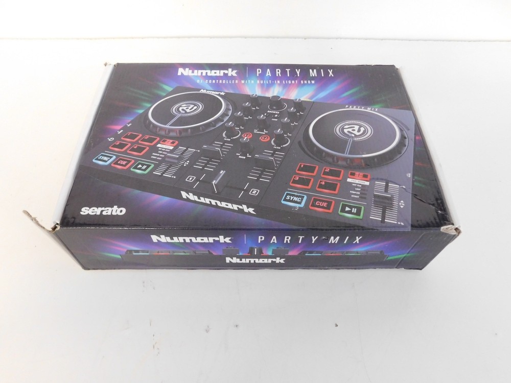 SERATO NUMARK PARTY MIX DJ CONTROLLER WITH BUILT-IN LIGHT SHOW (QPR55)