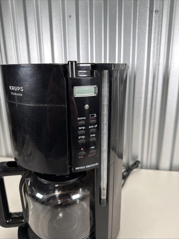 Krups ProAroma Programmable 12-Cup Coffee Maker Type 453 Black - Working!