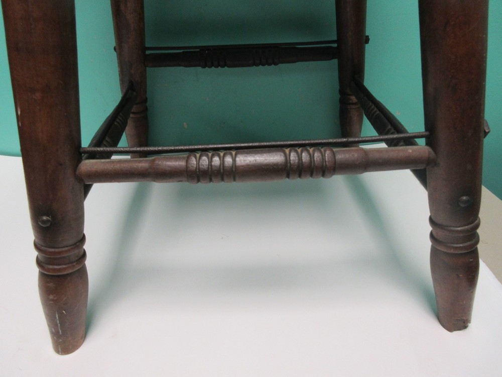 Antique Vintage Old Solid Wood Stool
