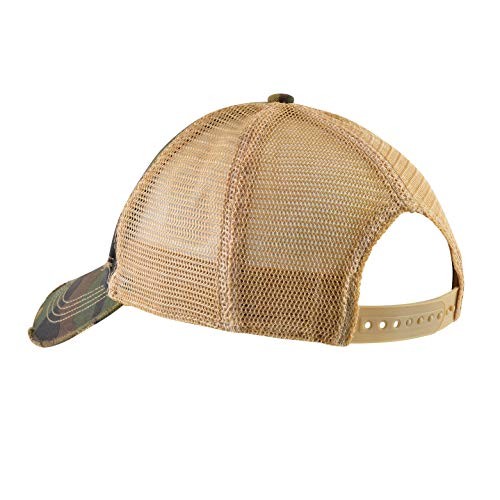 Vintage Distressed Baseball Cap – Unstructured Fit One Size Army Camo