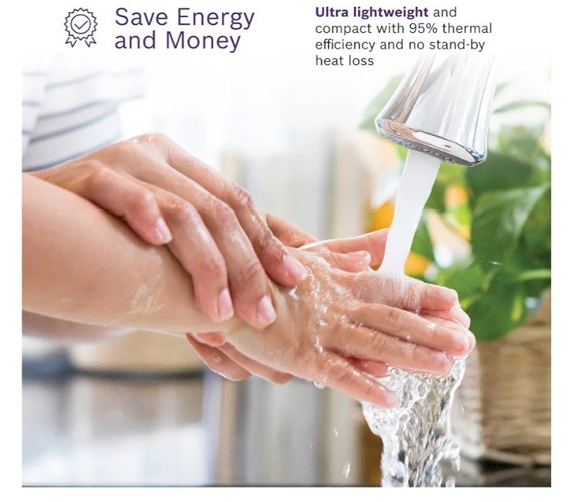 Bosch Thermotechnology Tronic 6100 Electric Tankless Water Heater, 18 kW, White