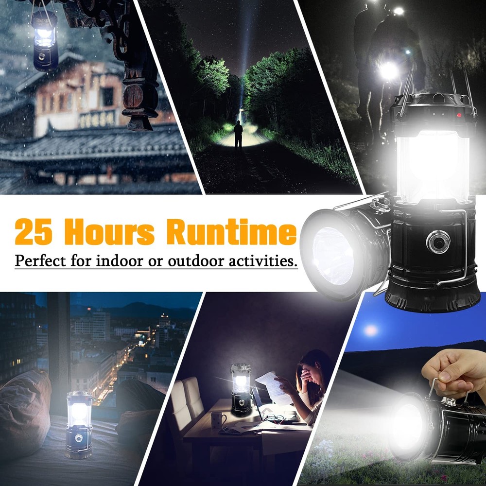 Collapsible Portable LED Camping Lantern XTAUTO Lightweight 4-pack, White