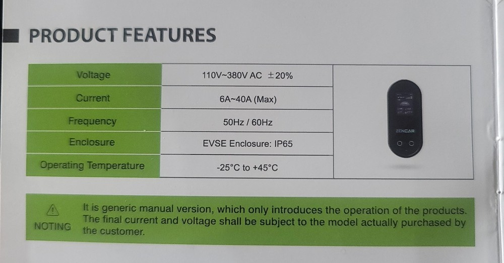 ZENCAR EV CAR Charger Model 2