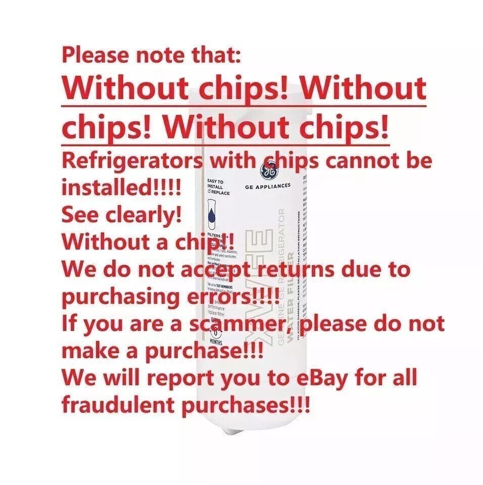 2 PACK GE XWFE Refrigerator Water Filter Replacment Without Chip