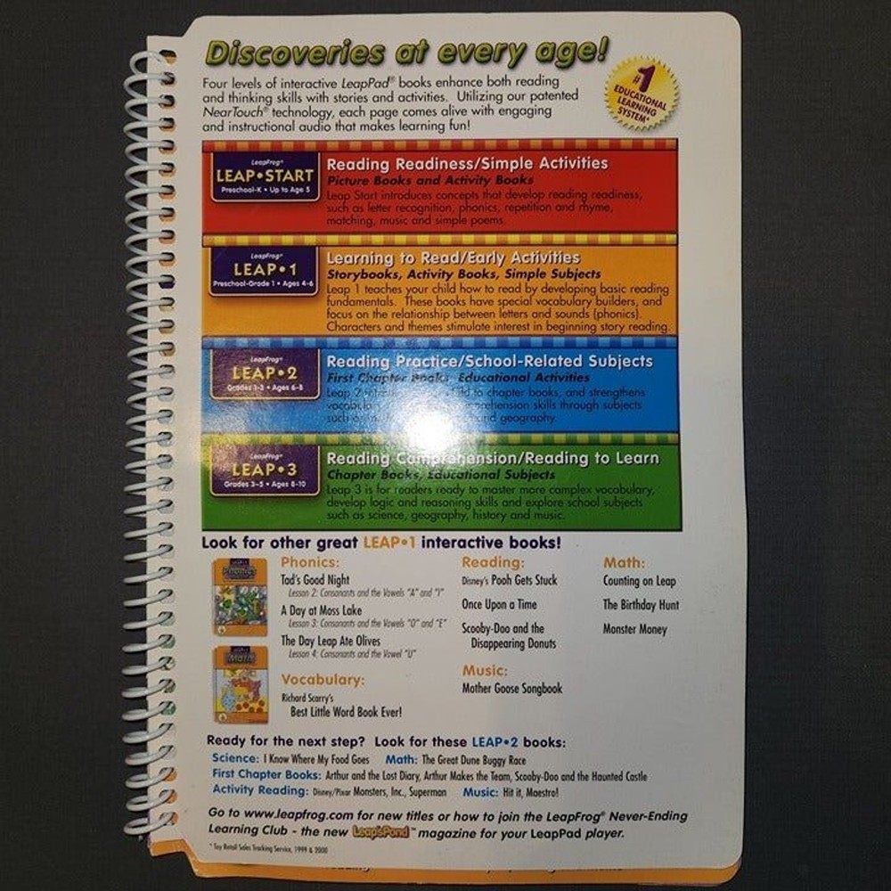 LeapFrog LeapPad Interactive Book & Cartridge*UNTESTED