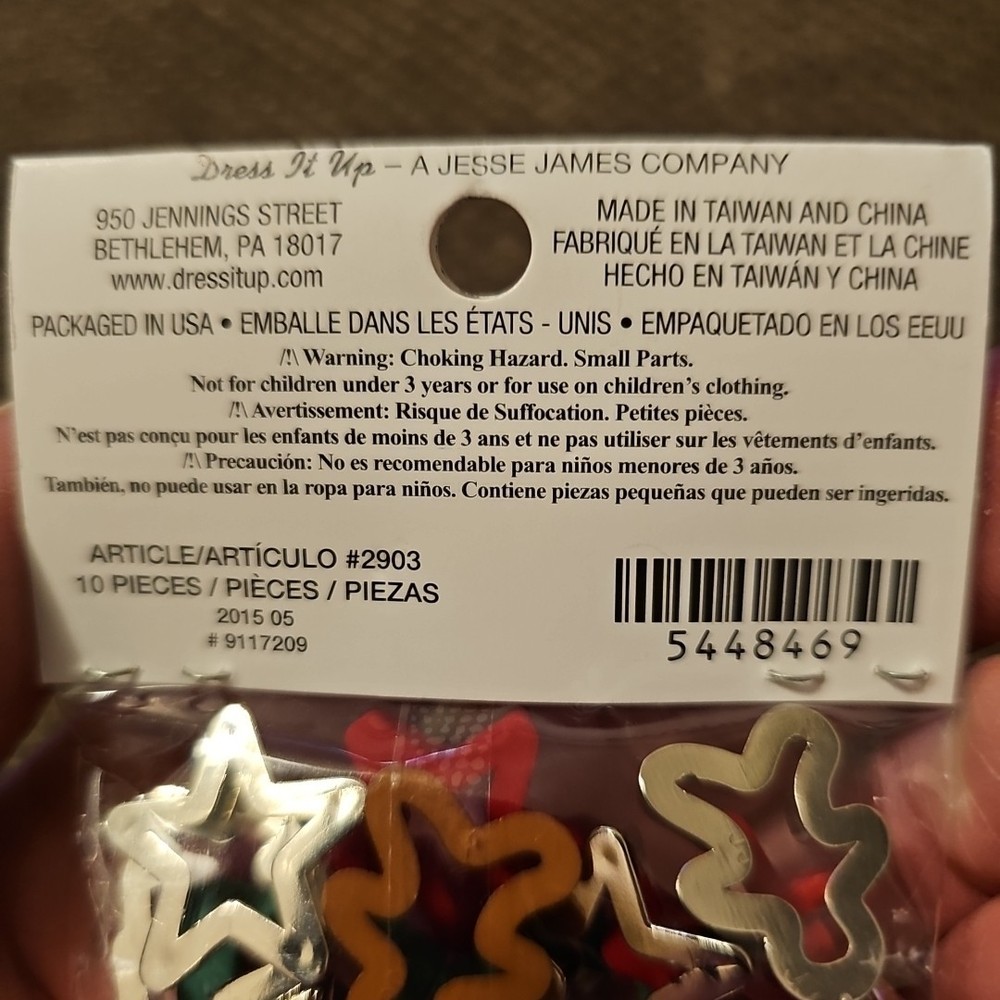 DRESS IT UP #2903 - COOKIE CUTTERS - ASSORTED - 1 PACK