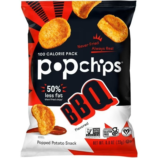 Popchips Variety Pack Chips Snack Packs 0.8 oz - 30 Pack