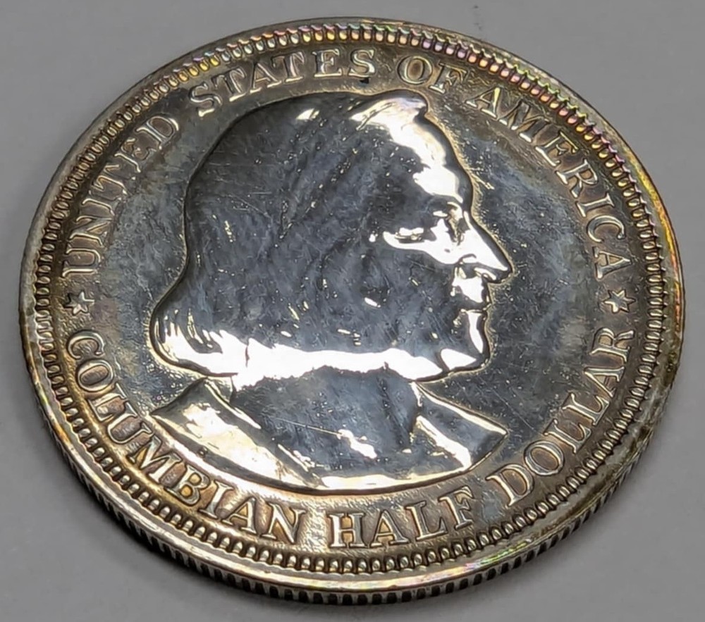 1893 Columbian Exposition Commemorative Half Dollar Cleaned