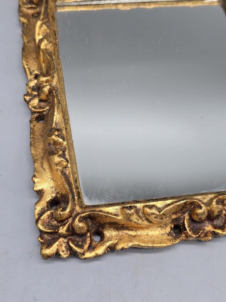 Vintage Gold Guilded Small Mirror