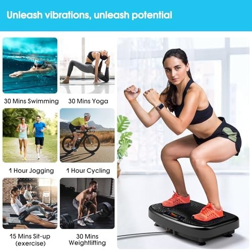 Vibration Plate Exercise Machine for Lymphatic Drainage & Weight Loss - 450 Lbs