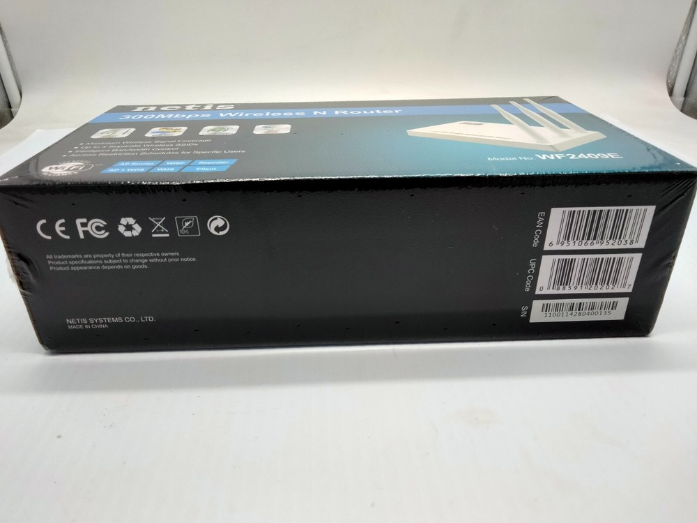 NETIS WF2409E Wireless Router 300Mbps Speed 3 Fixed Antenna Increase Range