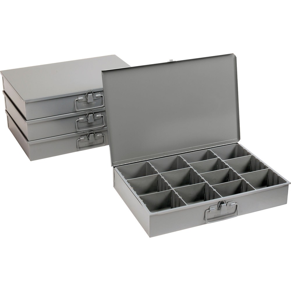 Durham Steel Compartment Box Rack with 4 Adjustable Divider Compartment Boxes 20