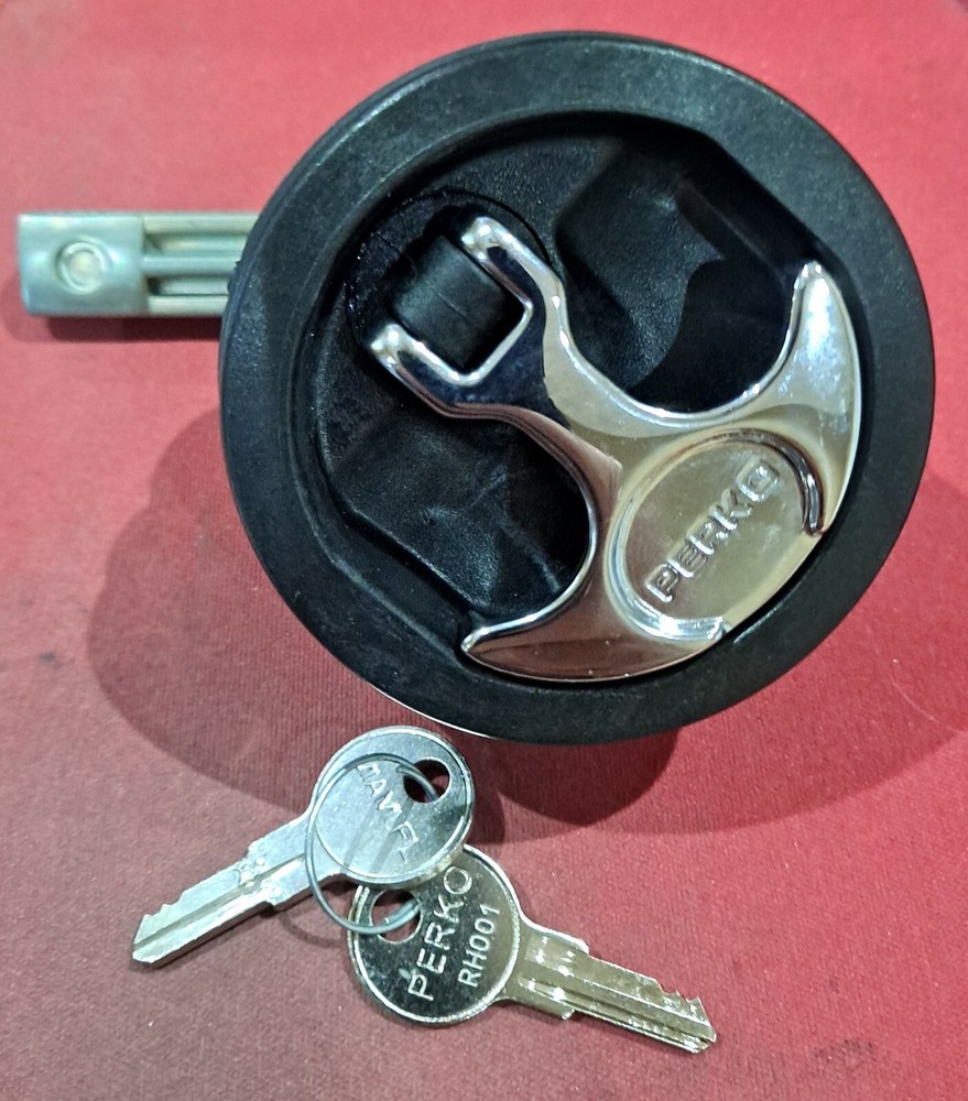 Perko Flush Locking Latch-Black #1091005BLK