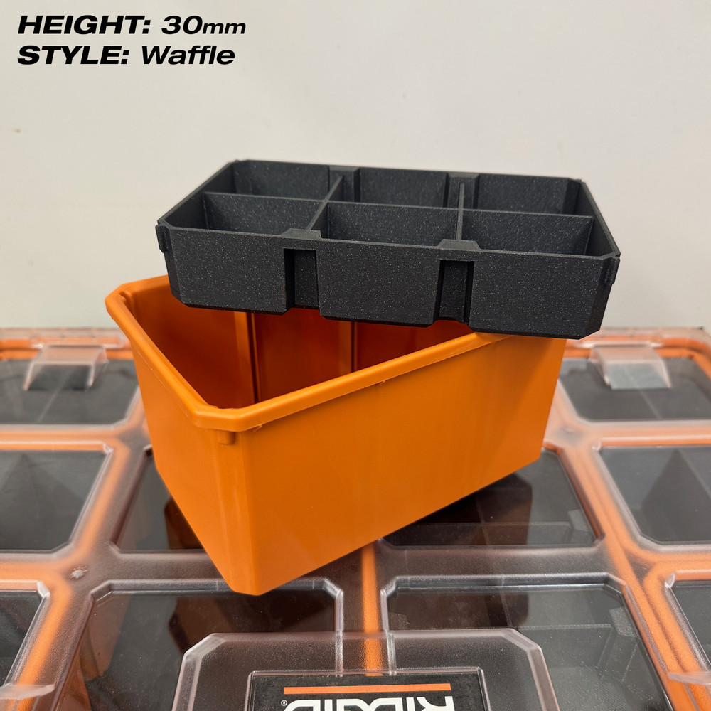 Double-Wide Bin - Nesting Insert Bins for Ridgid Pro Gear Organizer 10-Compartme