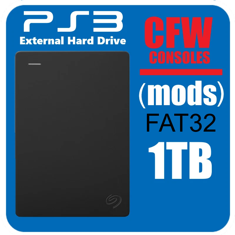PS3 External Hard Drive   1TB FAT32 format