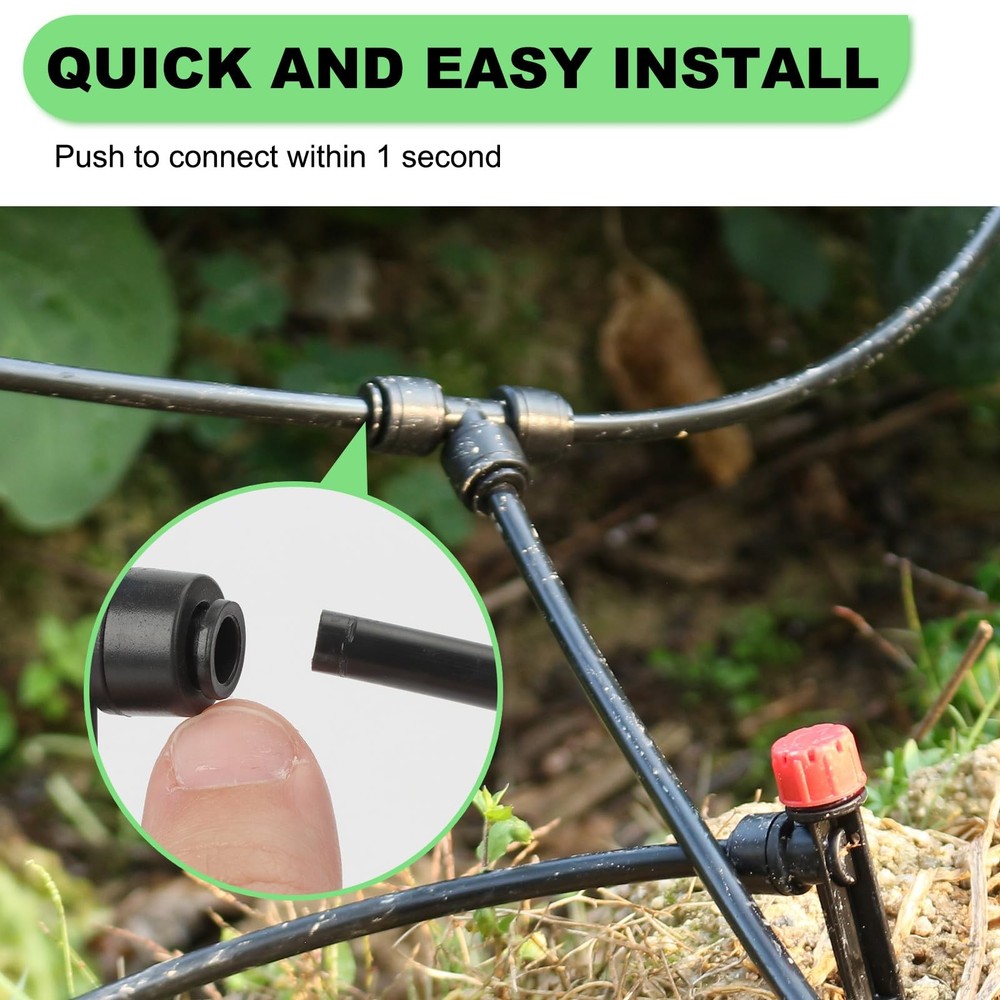 177FT Drip Irrigation Kit – 2025 New Quick-Connect Micro Irrigation System with