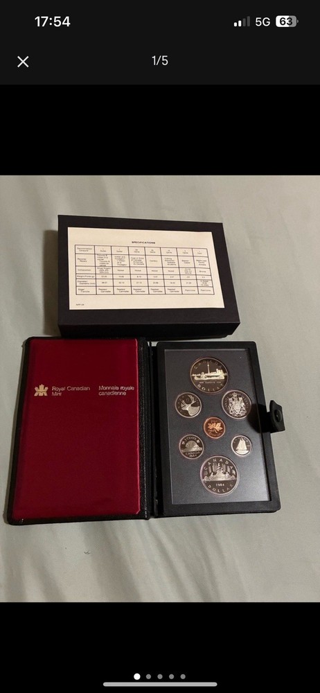 1984 Canada 7-Coin Double Dollar Proof Set