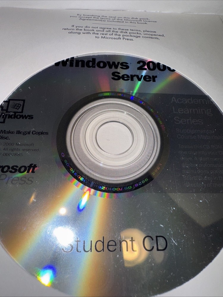 Microsoft Windows Server 2000 New CD ROM Included