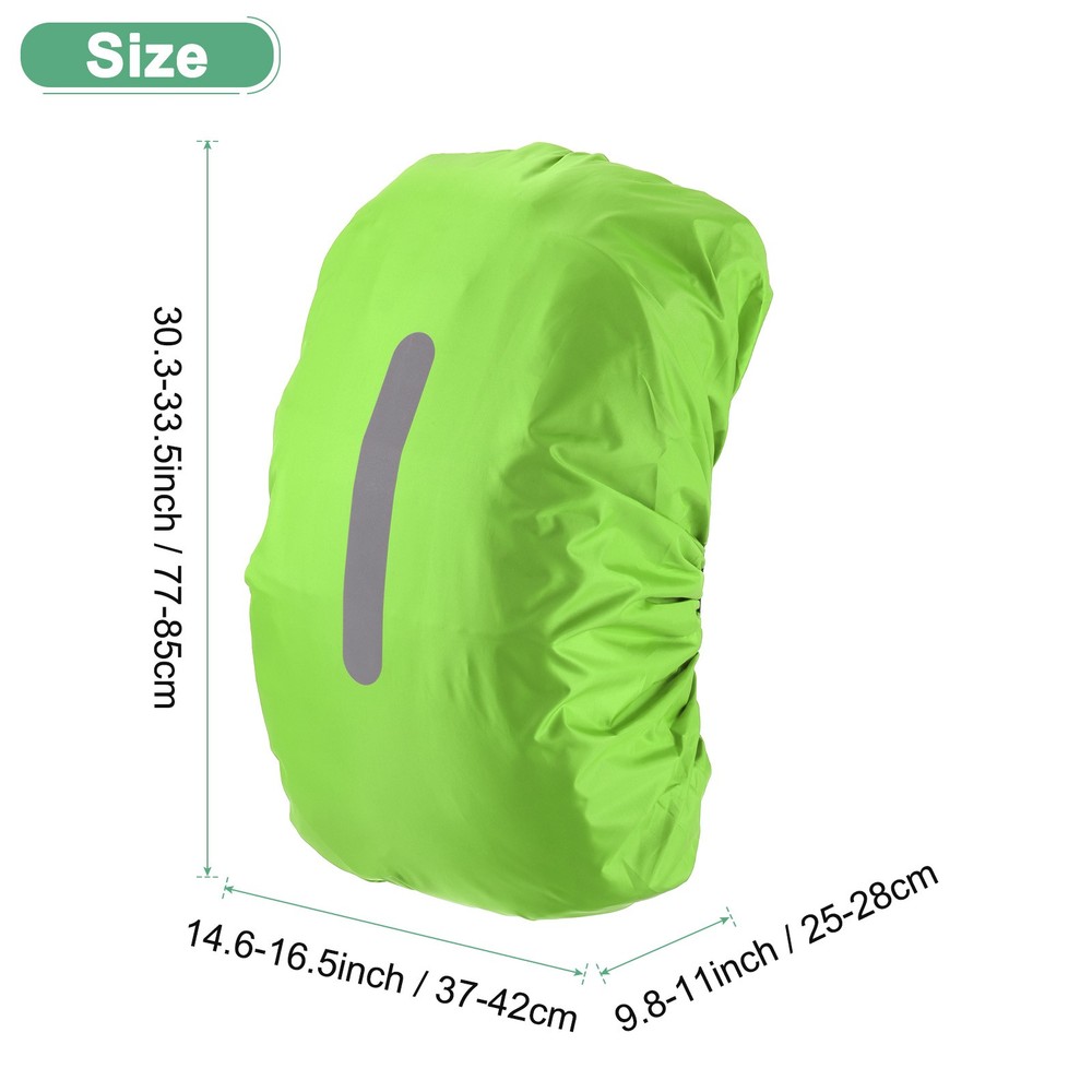 75L-85L Backpack Rain Cover with A Vertical Reflective Strap [Grass Green]