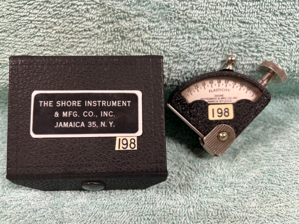 1958 Shore Instrument & Mfg. Elastometer Type EL #31736 w/ Original Case NOS