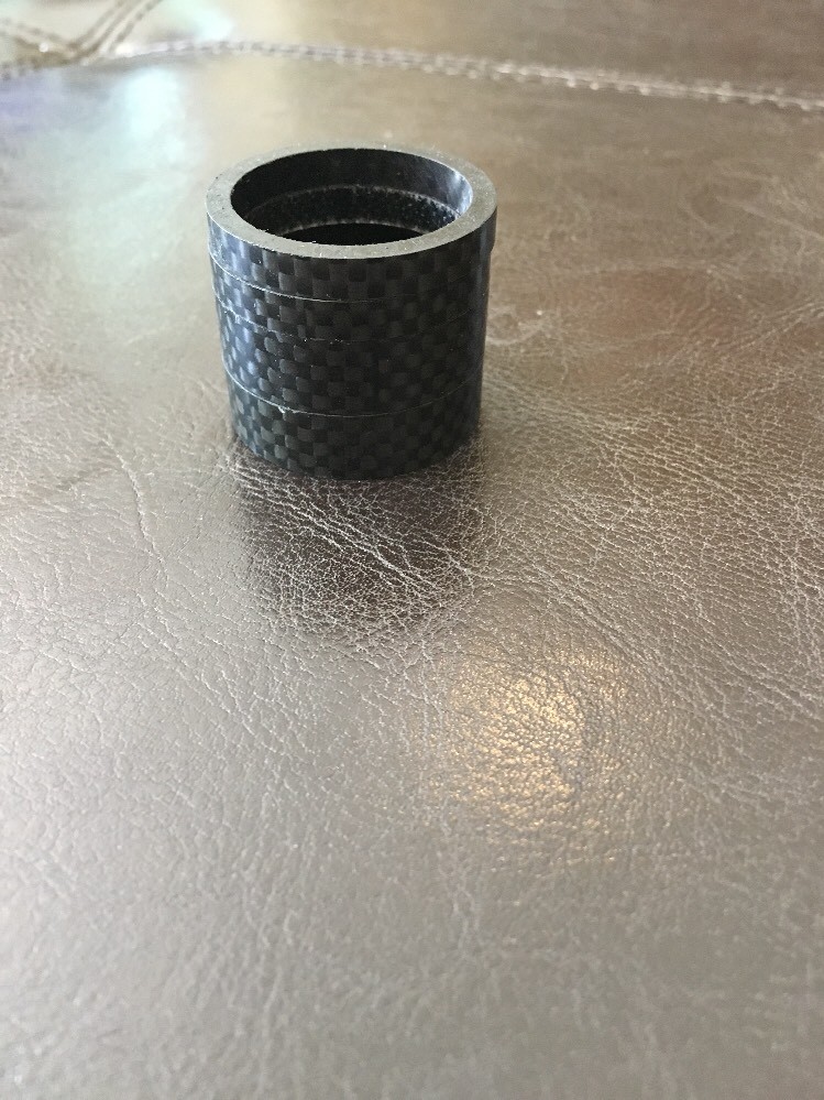 Carbon 1 1/8 Steerer Spacers, 30mm Set