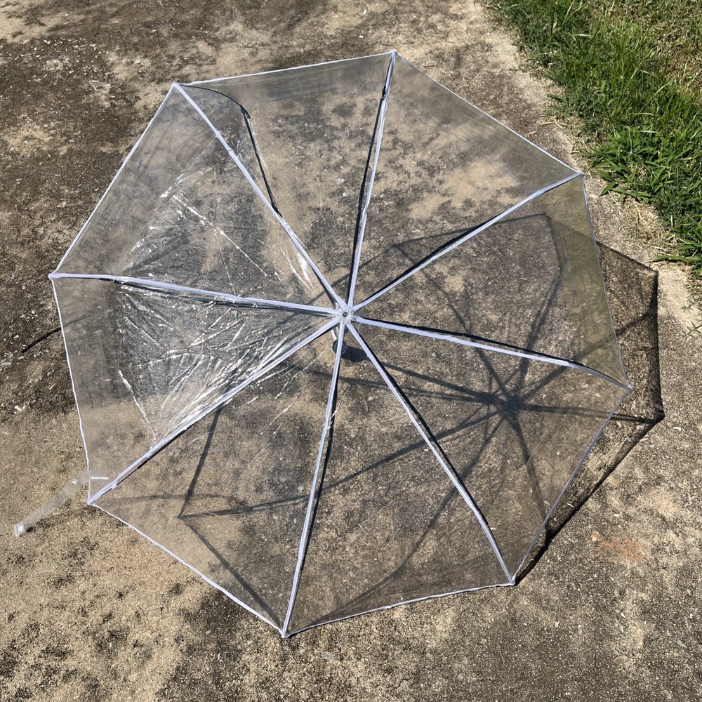 Clear Portable 38" Diameter Light Weight Folding Umbrella New