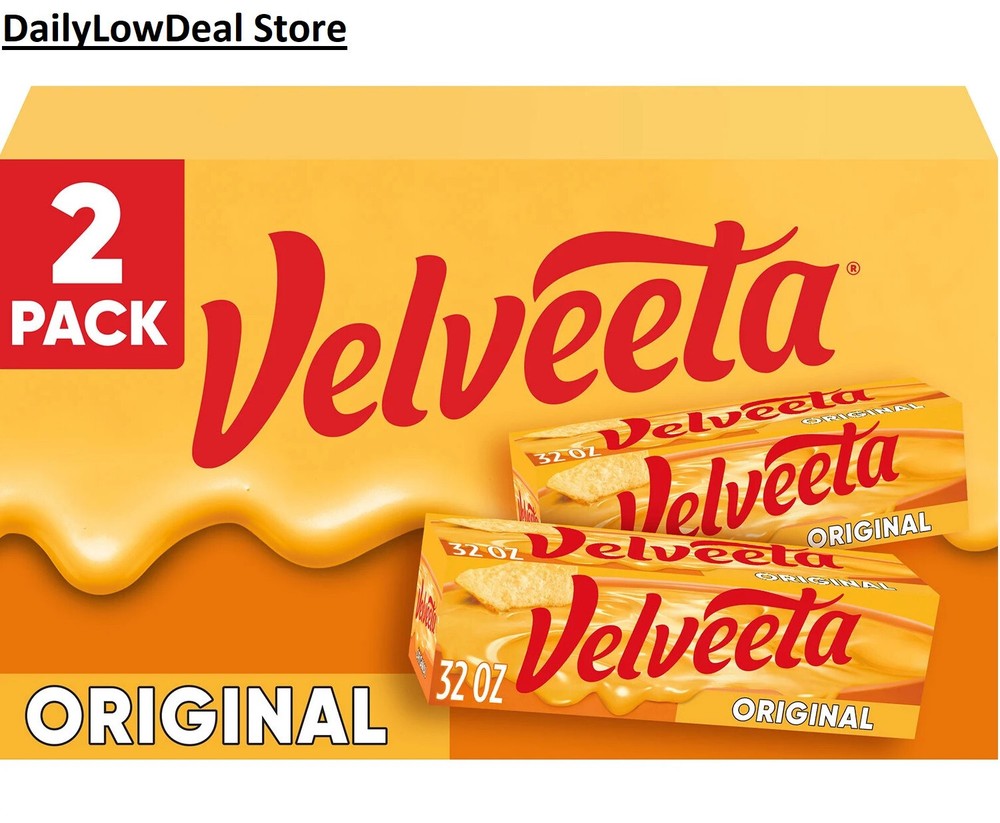 2 PACK - Velveeta Original Pasteurized Cheese Loaf - 32 oz (Total 64 oz)