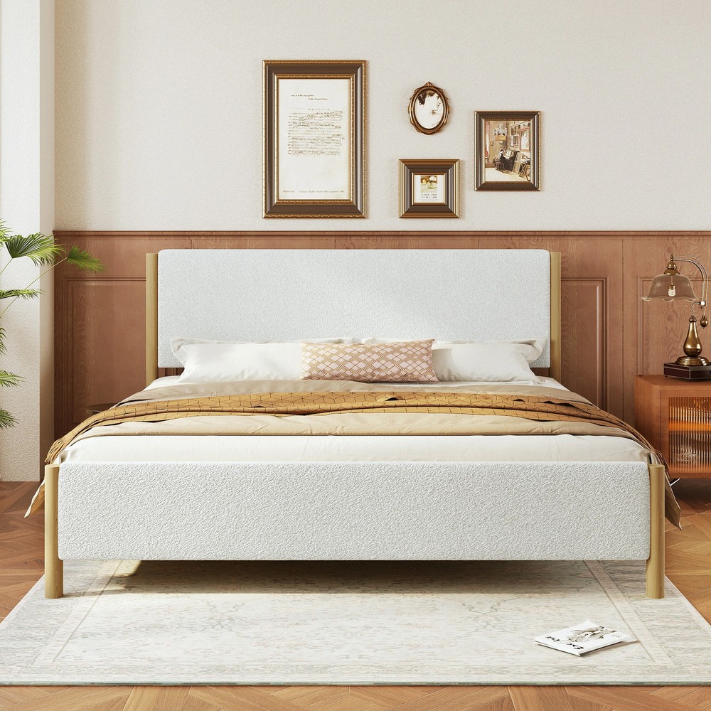 Christopher Knight Home - Elias Modern Boucle Upholstered Bed with...