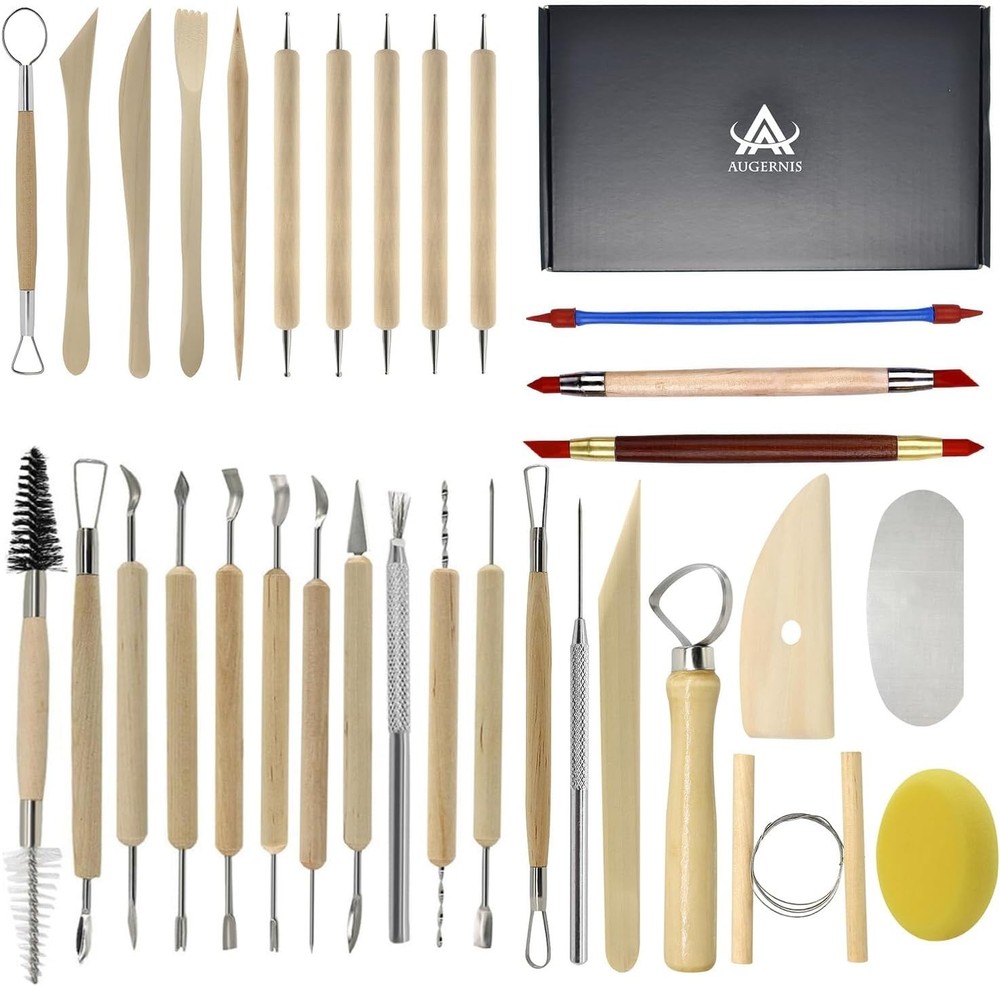 Pottery Sculpting Tools 32PCS Ceramic Clay Carving Tools Set for Crafts Polym...