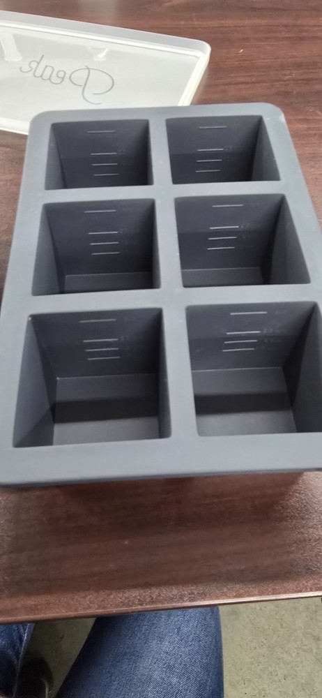 Cup Cubes Silicone Freezer Trays / Lids Charcoal Gray