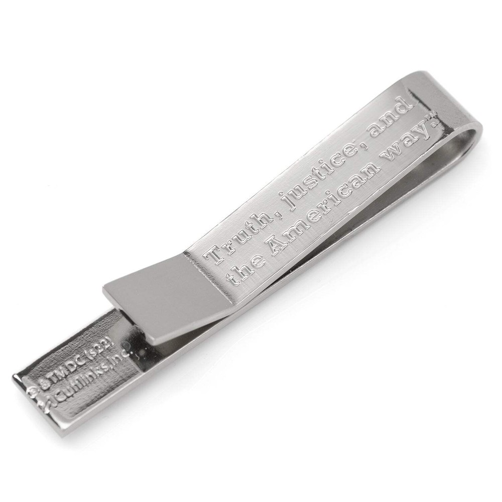 DC Superman Hidden Message Silver Tie Bar