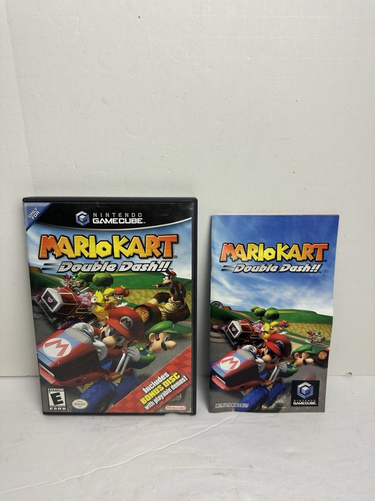 Mario Kart Double Dash: Bonus Disc Version (GameCube, 2003) Case & Manual Only