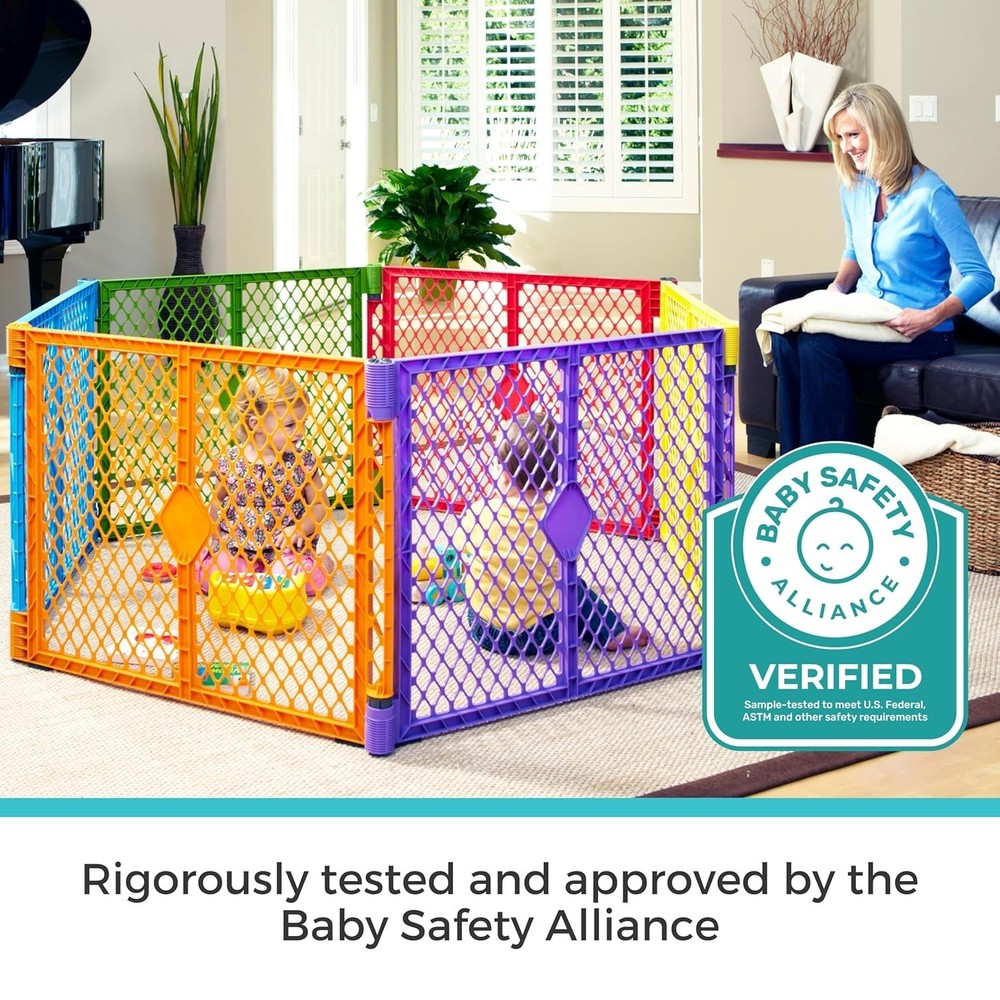 Expanded Play Area: Superyard Colorplay 2-Panel Extension with Easy Access Door