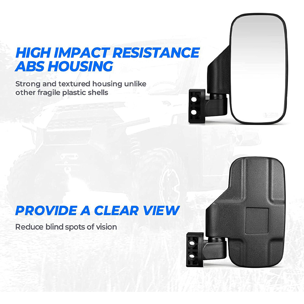 Offroad Rear View Side Mirror Set for ATV UTV Adjustable Driver Passenger
