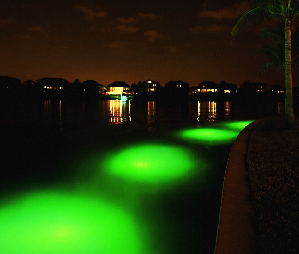Underwater Fish Light 175W Double Natural Green Dock Light System - SHIPS FREE