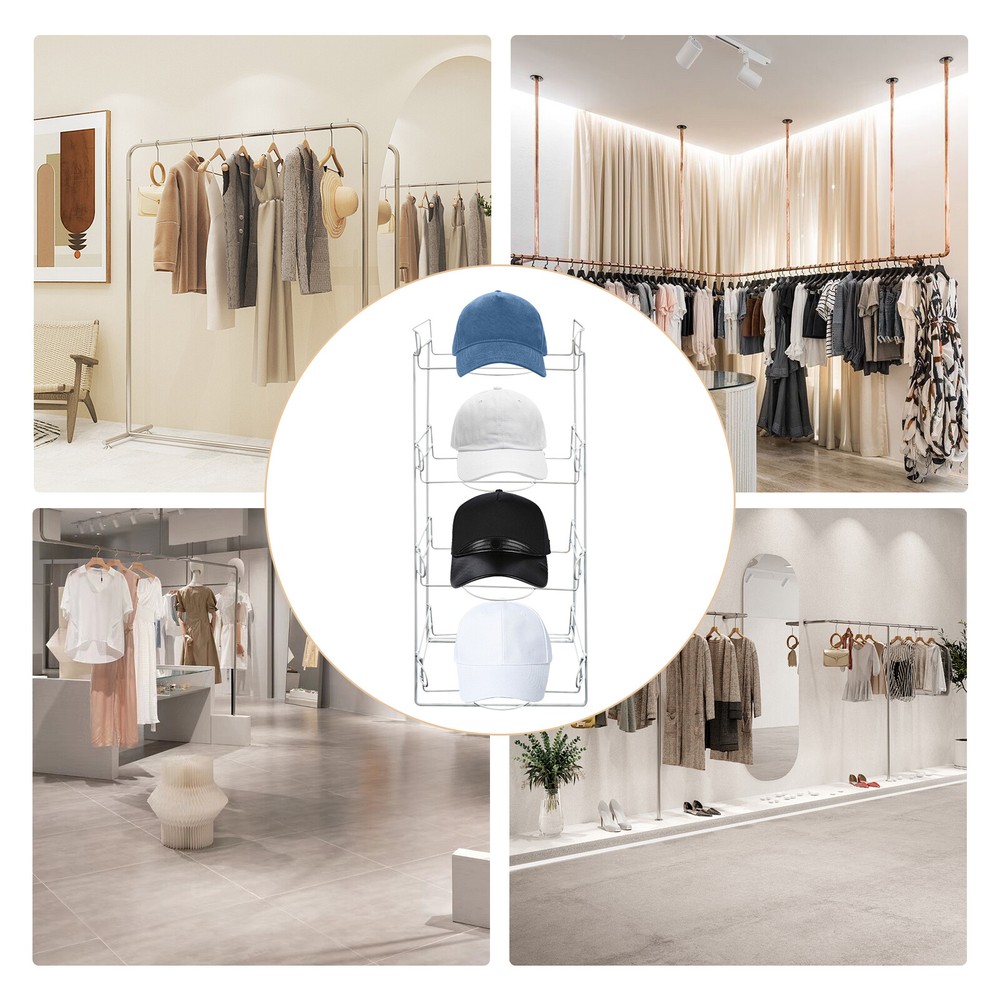 4-tier Hat Display Stand, Tabletop Hat Display Rack, Hat Display Rack for Retail