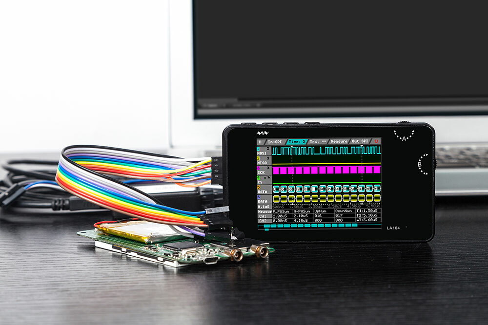Digital Logic Analyzer LA104 USB Mini 4 Channels 100MHz Max Sampling Rate V4C2