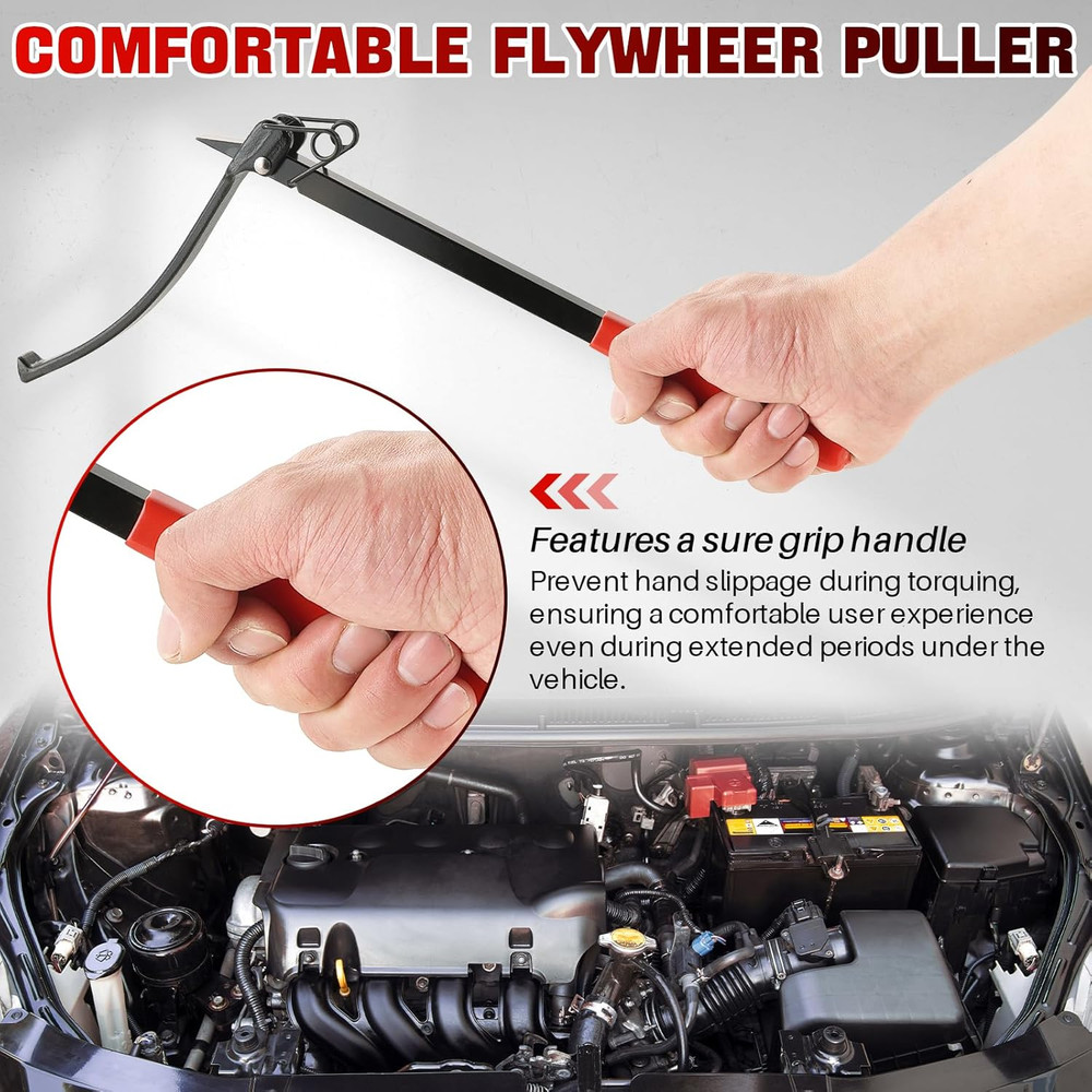 Flywheel Turner Turning Tool Wrench Flex Plate Holder Tool Engine Rotating Tool