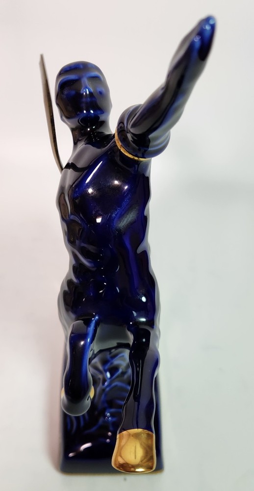 Remy Martin Blue Centaur Ceramic Decanter Empty Vintage Cognac Bottle