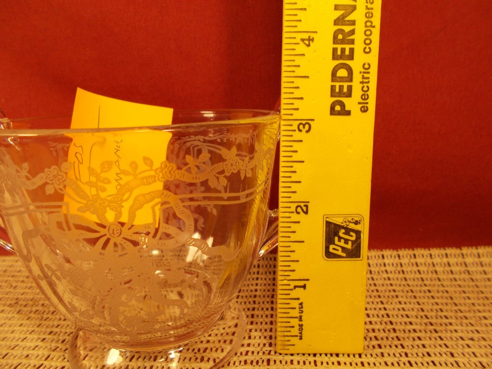 Fostoria Crystal June Pattern Open Sugar Dish