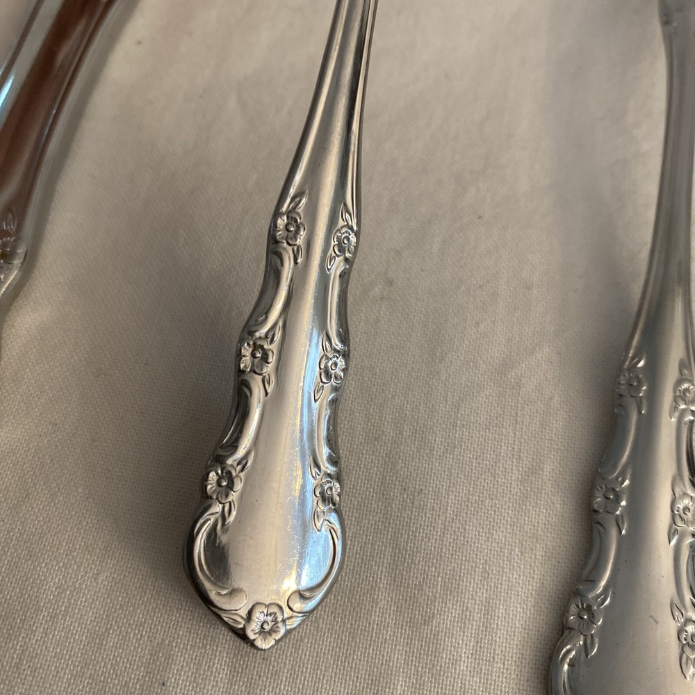 Select Stainless Flatware Korea Rose 20 Pieces Replacement Floral Flowers