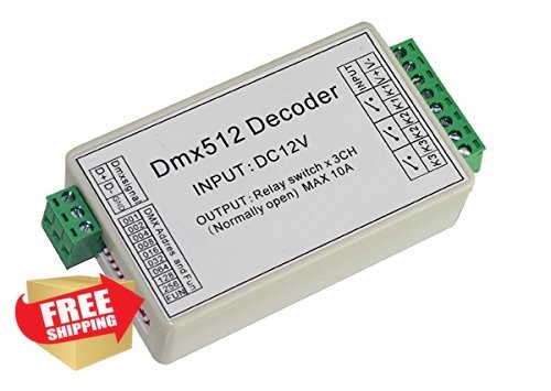 3 Channel 5A DMX512 Decoder Controller Relay Switch Dimmer Kit